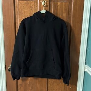 Quince Organic Cotton Black Hoodie